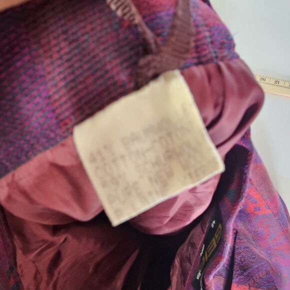 Vintage Geiger of Austria -Pleated Midi Skirt - Wool Burgundy -Size M 40 - Picture 4 of 5